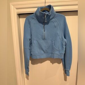 Lululemon Scuba Oversized Funnel Neck Half Zip Aero Blue M/L UGC